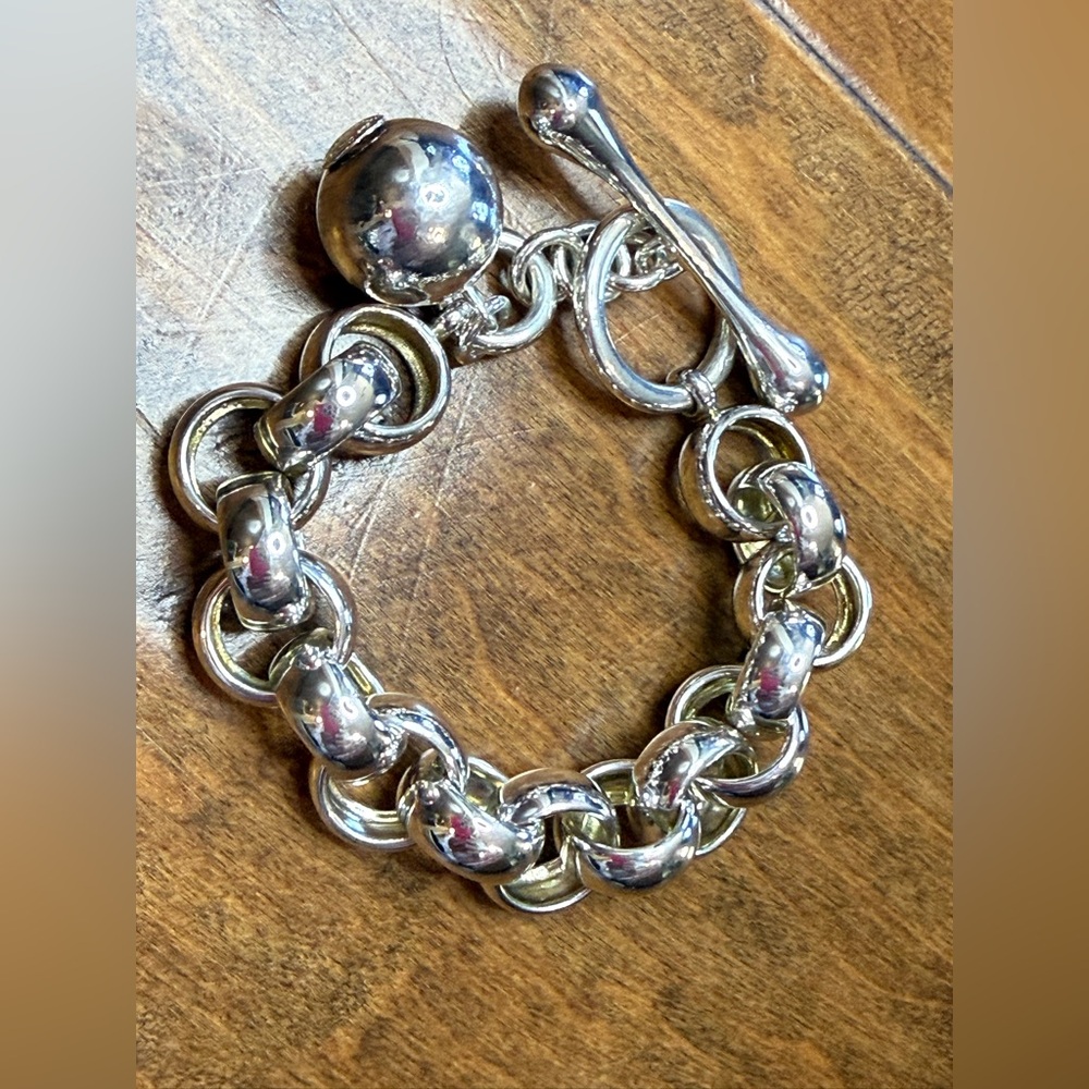 Vintage RLM Studio 925 Sterling Silver 72g Toggle Bracelet